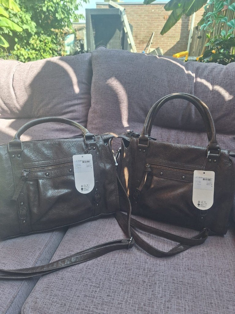 nieuwe tassen, Ophalen, Nieuw, Bruin, Handtas