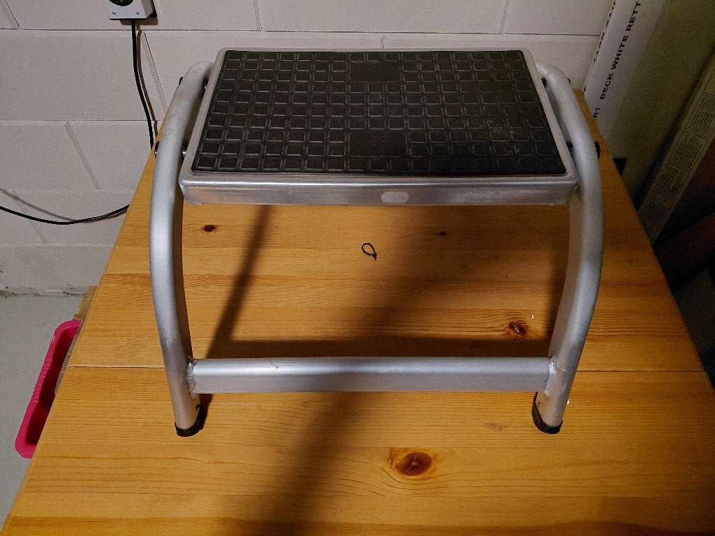 opstapje voor caravan, Ophalen