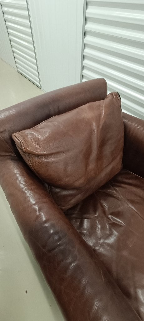 1 lederen fauteuil, Huis en Inrichting, Ophalen, 75 tot 100 cm, 50 tot 75 cm, Gebruikt