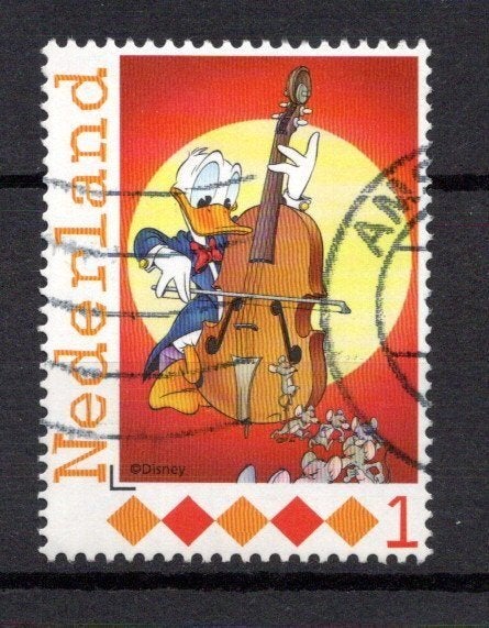 gestempelde zegel. Persoonlijke Donald Duck uit serie van 36, Ophalen of Verzenden, Na 1940, Gestempeld