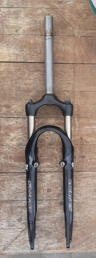 Verende Voorvork SR Suntour NRX 7000 Magnesium Kleur Zwart, Fietsen en Brommers, Fietsonderdelen, Zo goed als nieuw, Voorvork