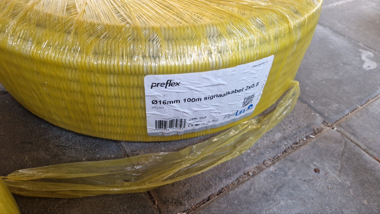 Preflex Signaalkabel 2 rollen 16mm 100m - 2 en 4 aderig, Ophalen of Verzenden, Nieuw, Kabel of Snoer