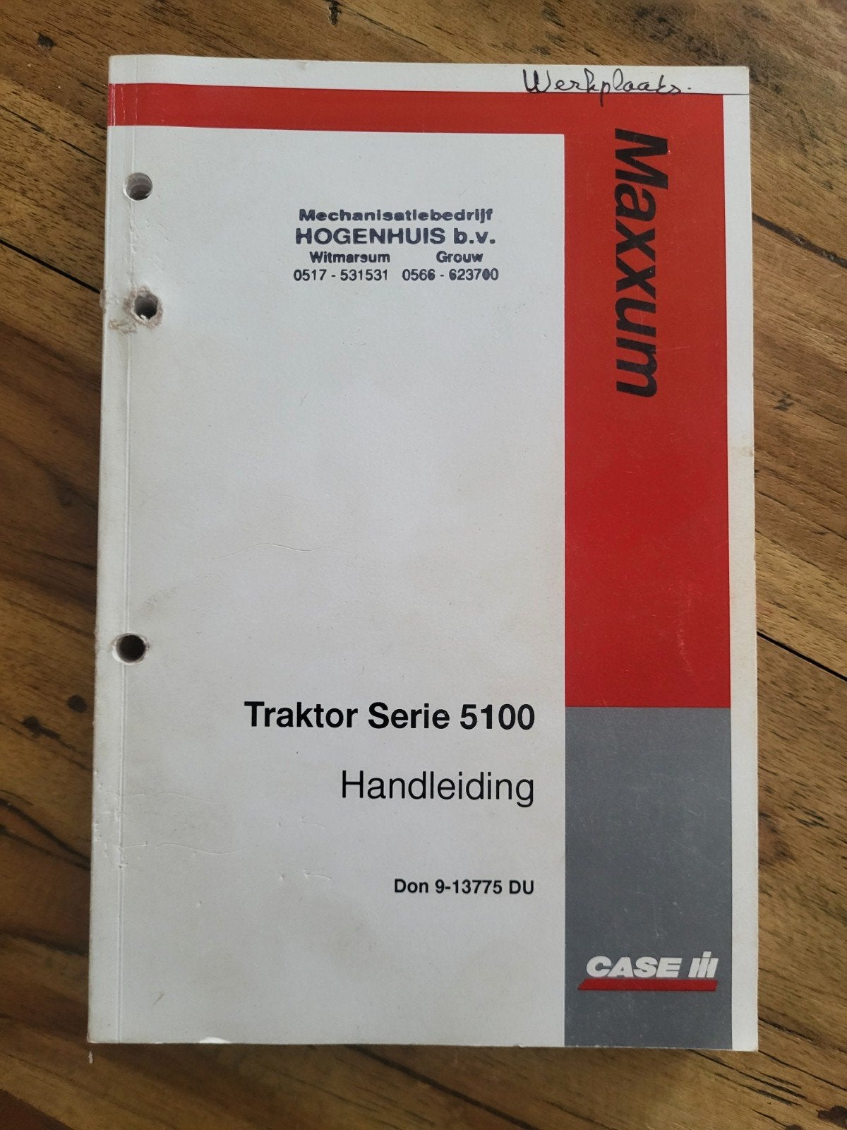Case IH MAXXUM tractor serie 5100 handleiding, Ophalen of Verzenden, Zo goed als nieuw
