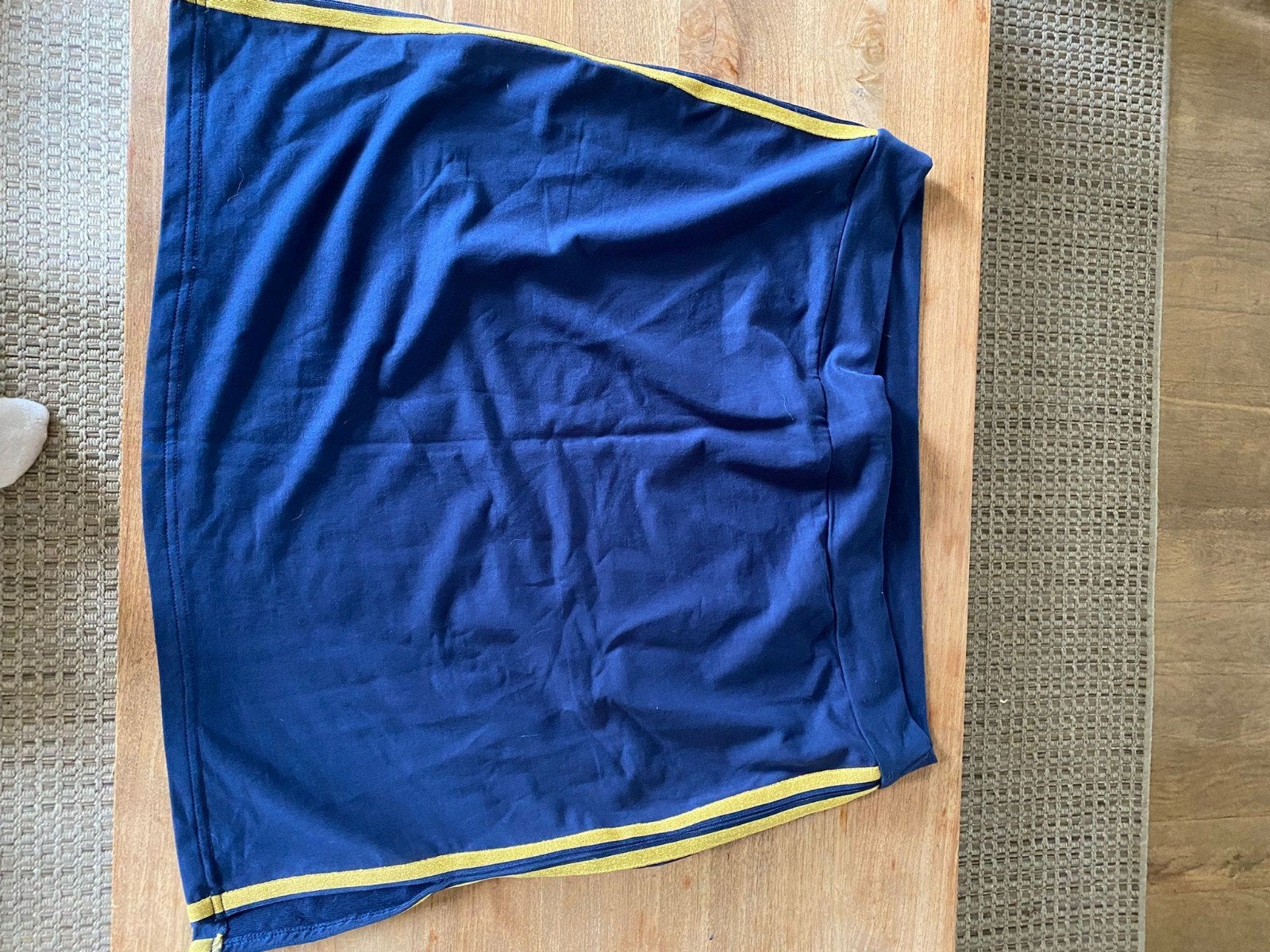 Tante Betsy rok XL blauw met gele strepen, Tante Betsy, Kort, Blauw, Maat 46/48 (XL) of groter