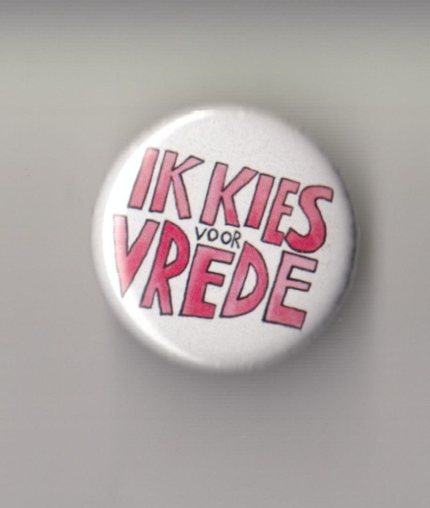 Protest button ik Kies Vrede, Verzamelen, Speldjes, Pins en Buttons, Gebruikt, Niet vindbaar, Niet vindbaar, Speldje of Pin