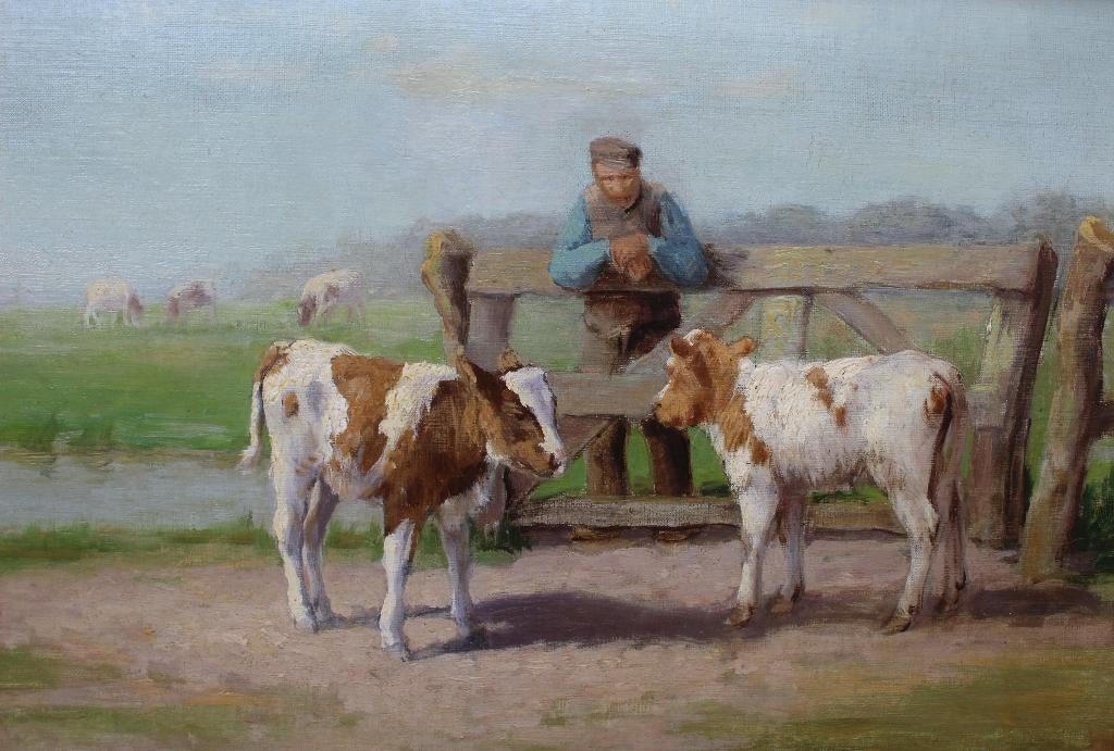 FEDOR VAN KREGTEN , 1871-1931 ZOMERS., Antiek en Kunst, Kunst | Schilderijen | Klassiek, Ophalen