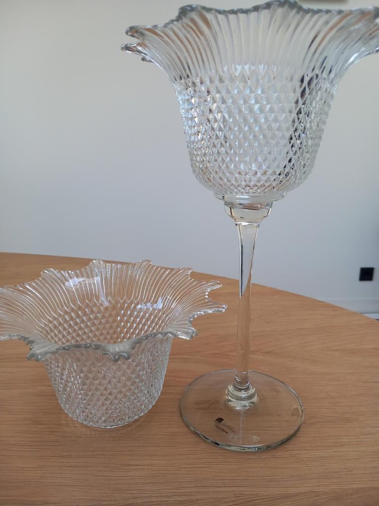 JM Glass Portugal Glazen Vaas - Handgemaakt, Ophalen of Verzenden