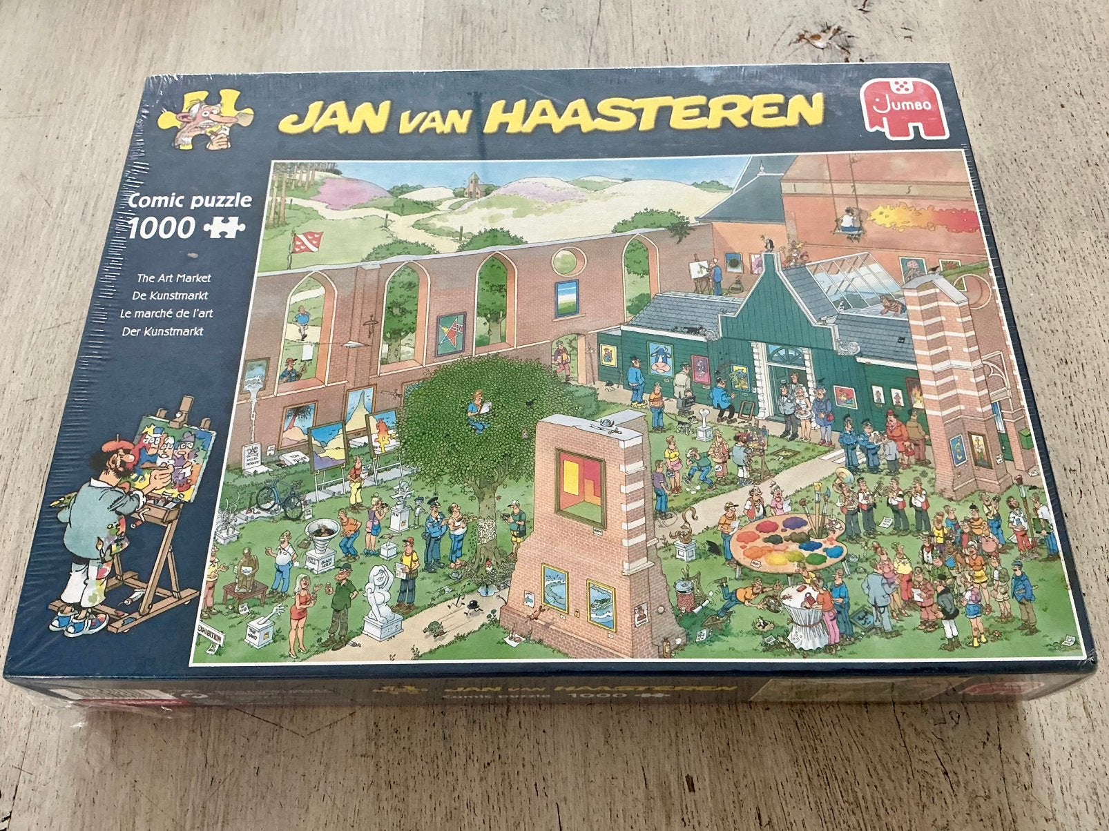 Jan van Haasteren ‘De Kunstmarkt’ 1000 st NIEUW en geseald, Ophalen of Verzenden, 500 t/m 1500 stukjes, Nieuw