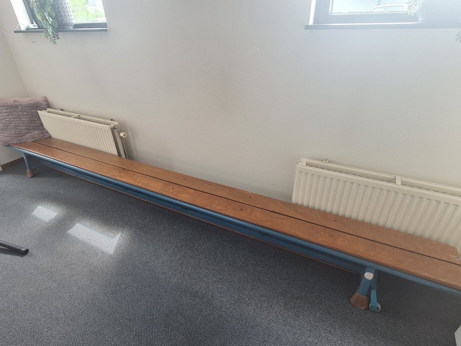 Turnbank, gymzaal bank vintage, Ophalen, Gebruikt, Bruin, Materiaal