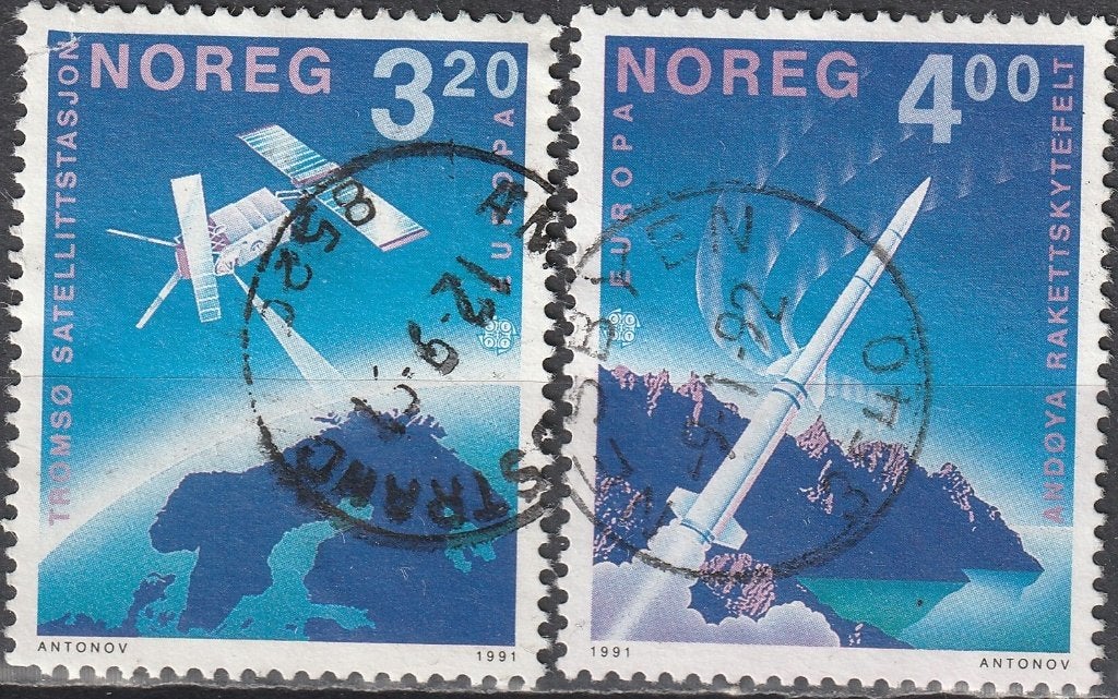 Noorwegen Michel nr. 1062-1063 Gebruikt, Postzegels en Munten, Postzegels | Europa | Scandinavië, Verzenden, Noorwegen, Gestempeld