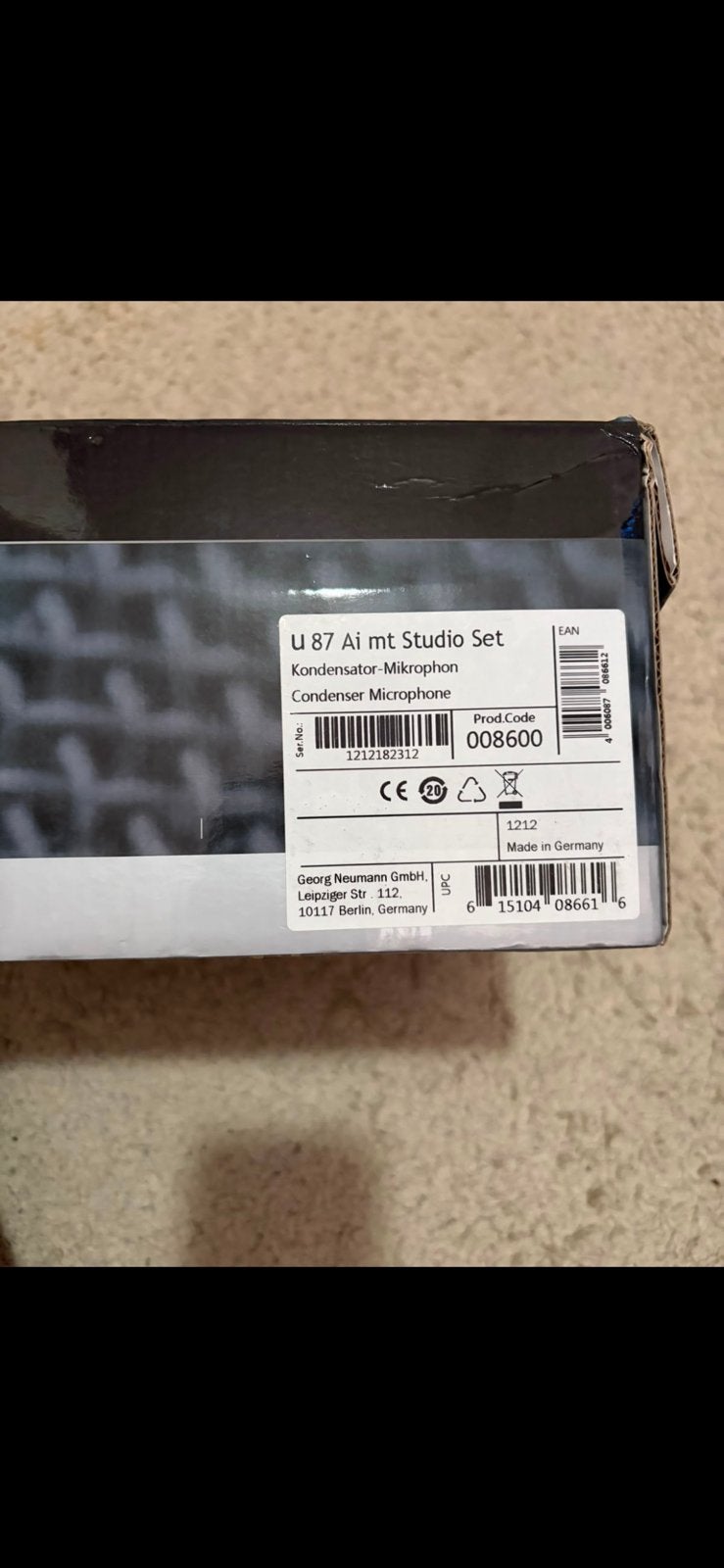 Neumann 87 AI studiomicrofoon, Ophalen of Verzenden, Zo goed als nieuw