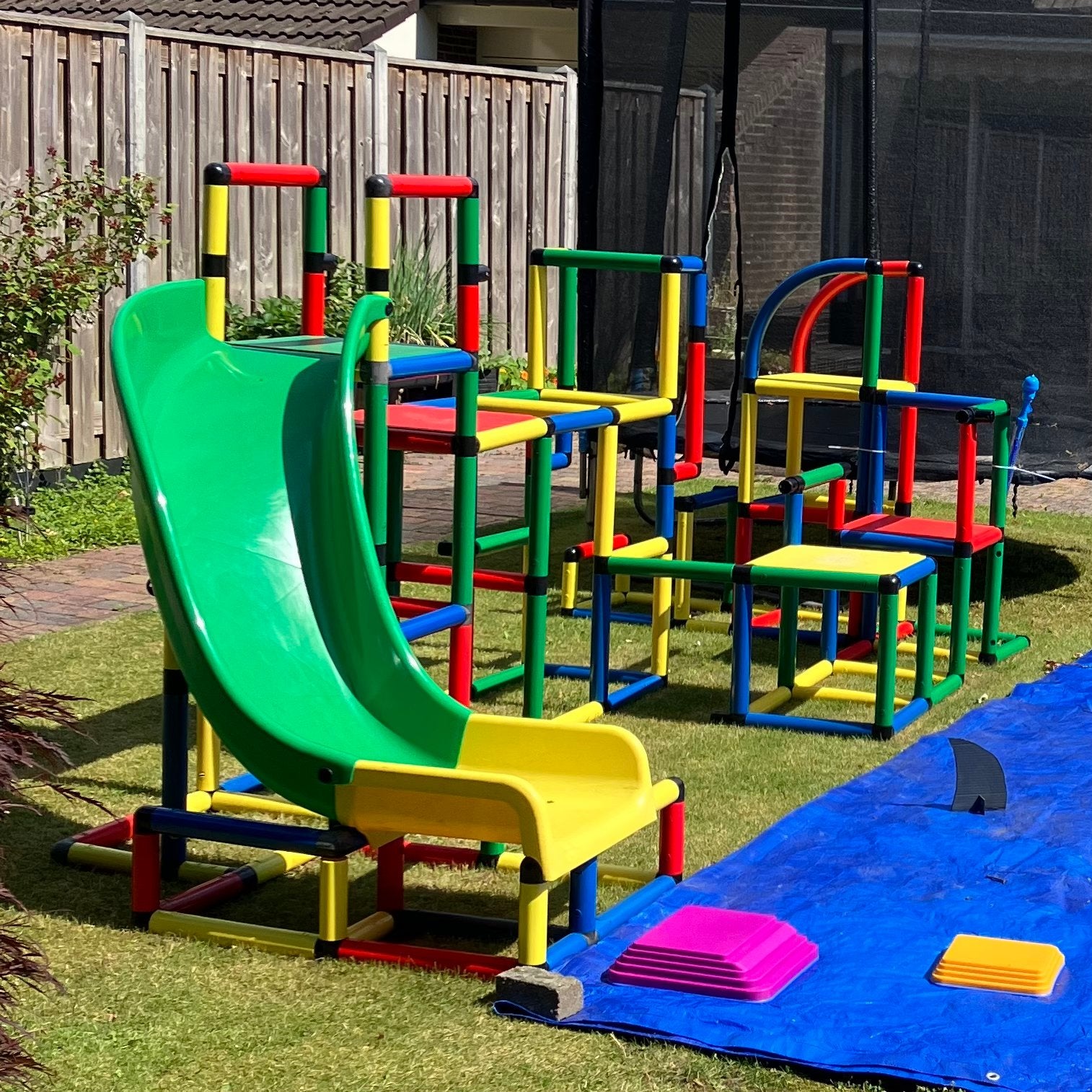 Quadro Klimparkour Klimtoestel met Glijbaan, Ophalen, Zo goed als nieuw, Glijbaan, Aanbouwonderdeel