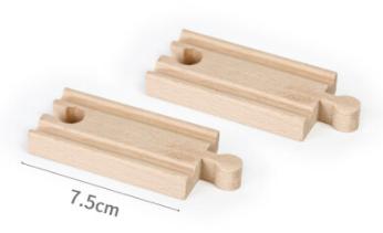 Houten spoortrein rails 3 x 7,5 cm - als nieuw -, Ophalen of Verzenden, Zo goed als nieuw