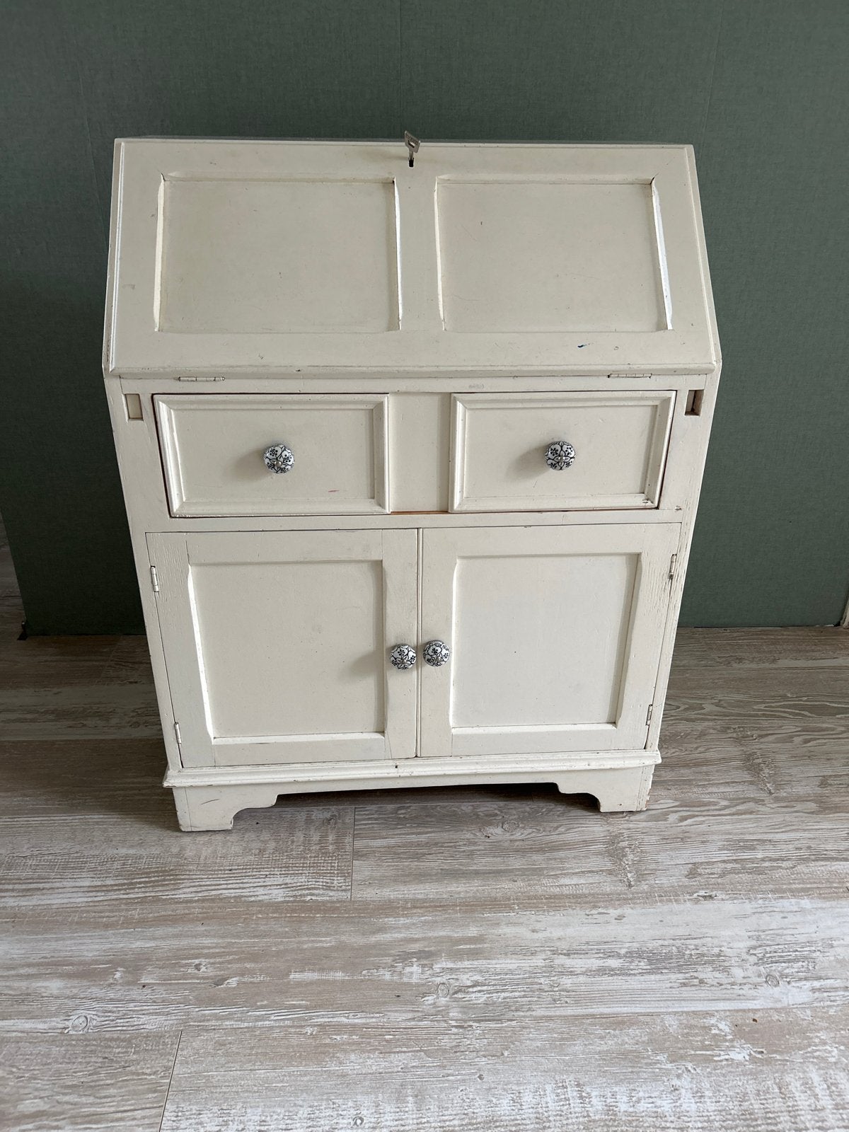 Vintage wit kastje / dressoir / bureautje - Opknapper, Antiek en Kunst, Ophalen