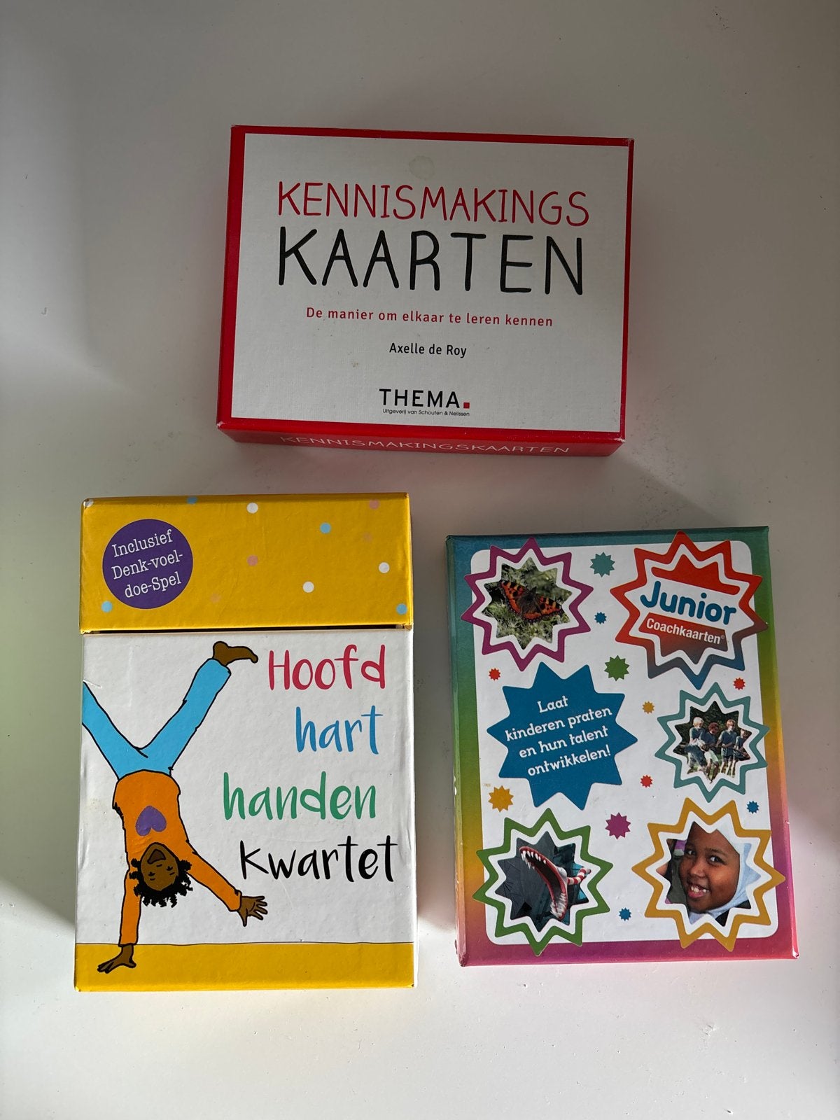 Kennismaak-, Hoofd Hart Handen & Junior Coachkaarten, Een of twee spelers, Ophalen, Gebruikt