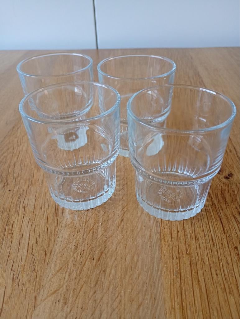 Duralex glazen - set van 4, Glas of Glazen, Ophalen of Verzenden, Effen, Glas