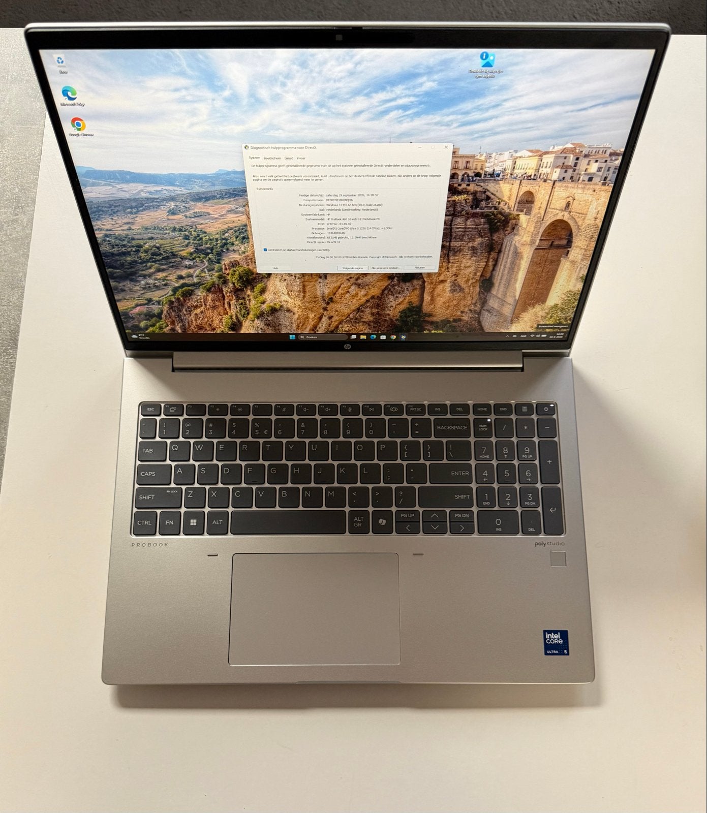 HP ProBook 460 16 inch G11 - Intel Core Ultra 5 125U 16GB, Qwerty, Minder dan 2 Ghz, Met touchscreen, Ophalen of Verzenden