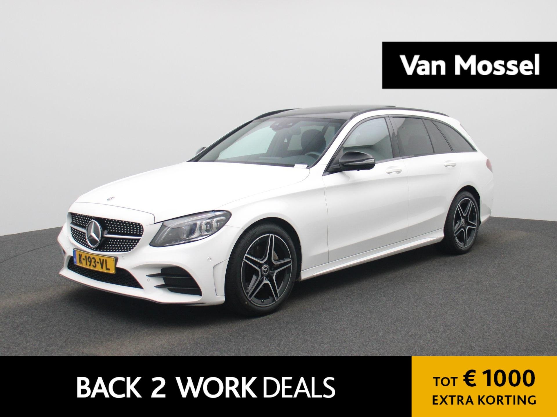 Mercedes-Benz C-klasse Estate 180 Business Solution AMG | AU, Automaat, 12 maanden, Leder en Stof, Wit