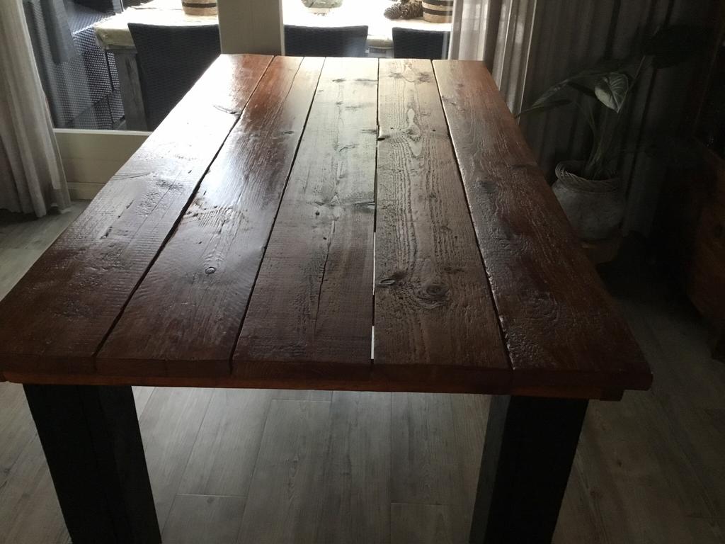 Tekoop steigerhouten eettafel, Huis en Inrichting, Tafels | Eettafels, Ophalen, Gebruikt, 50 tot 100 cm, Landelijk