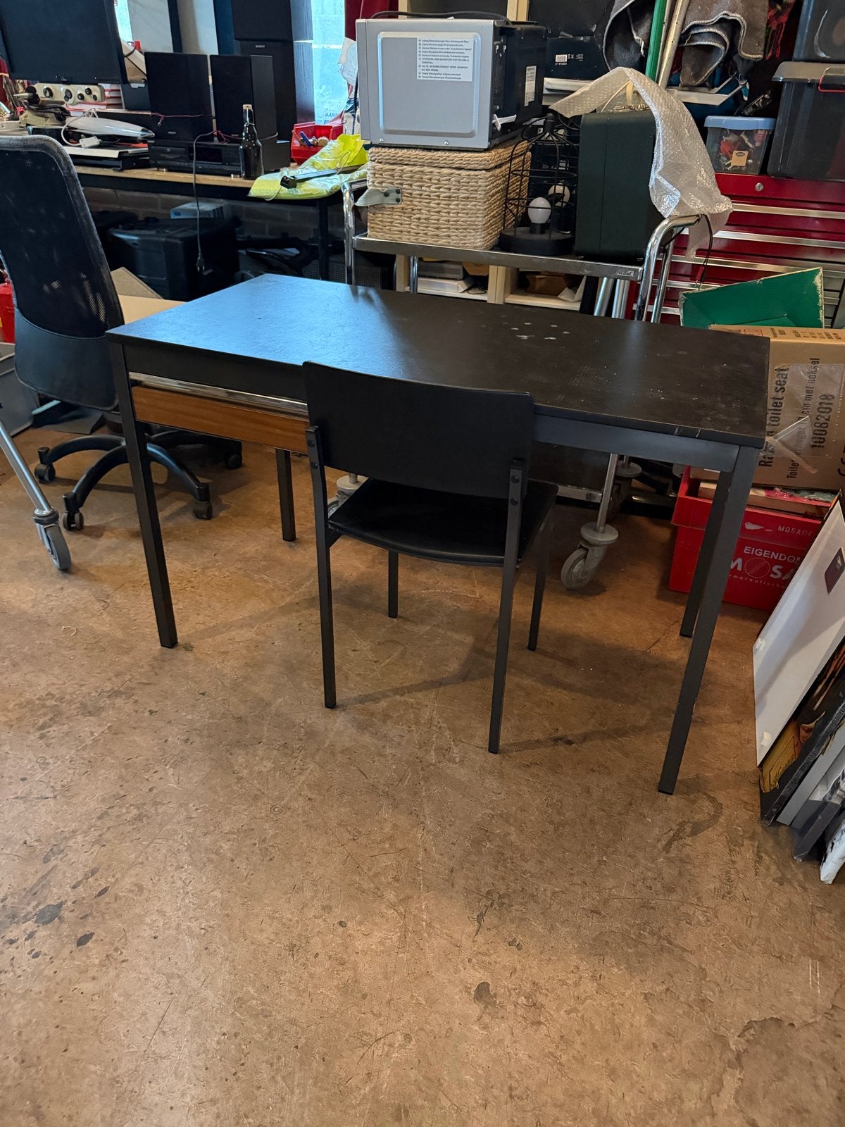 Vintage Brabantia Home Steel Bureau Jaren 60/70, Ophalen, Zwart, Gebruikt, Met lades