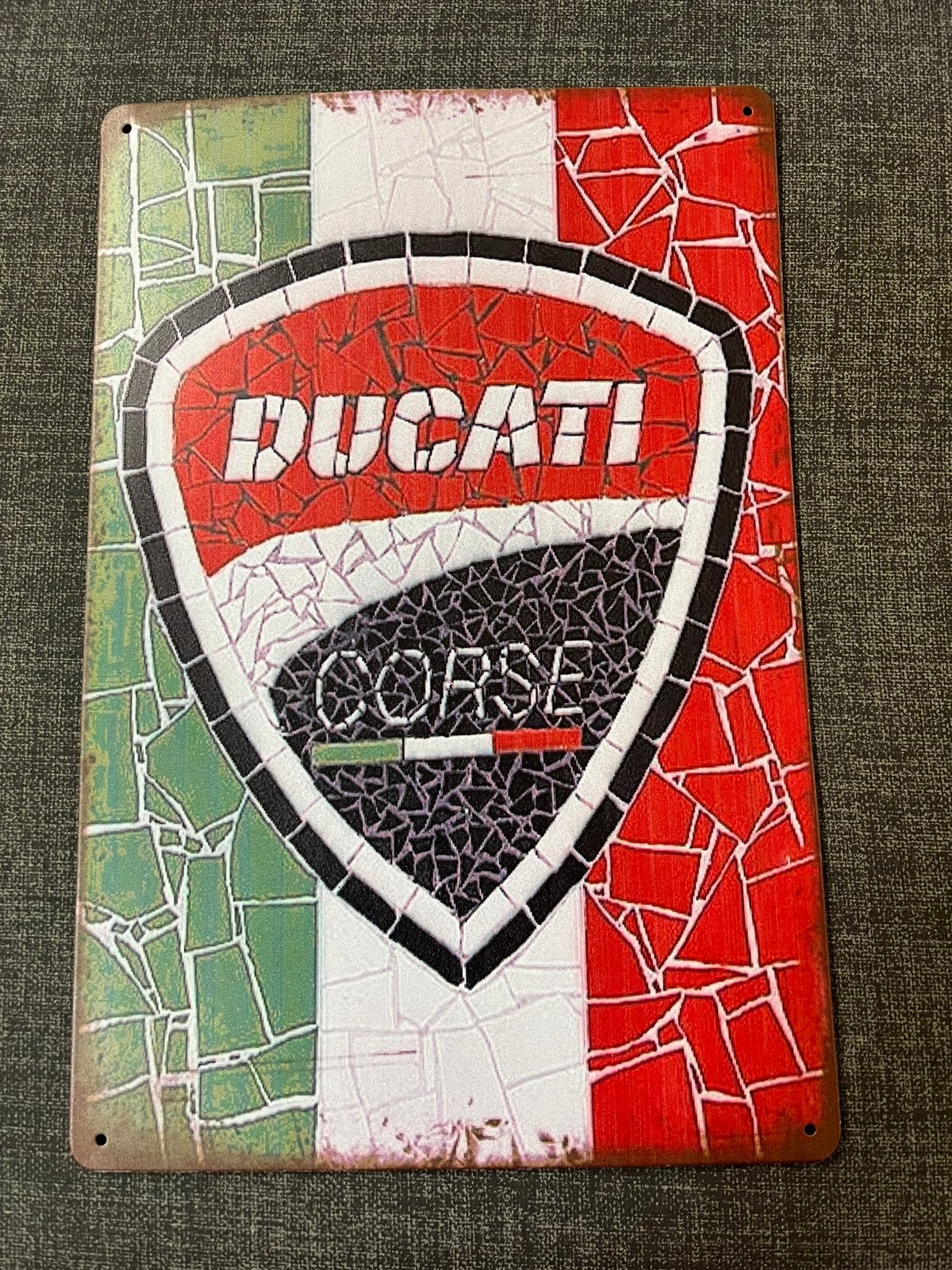 Ducati Corse metalen wand bord 20x30 nieuw, Ophalen of Verzenden, Nieuw, Motoren