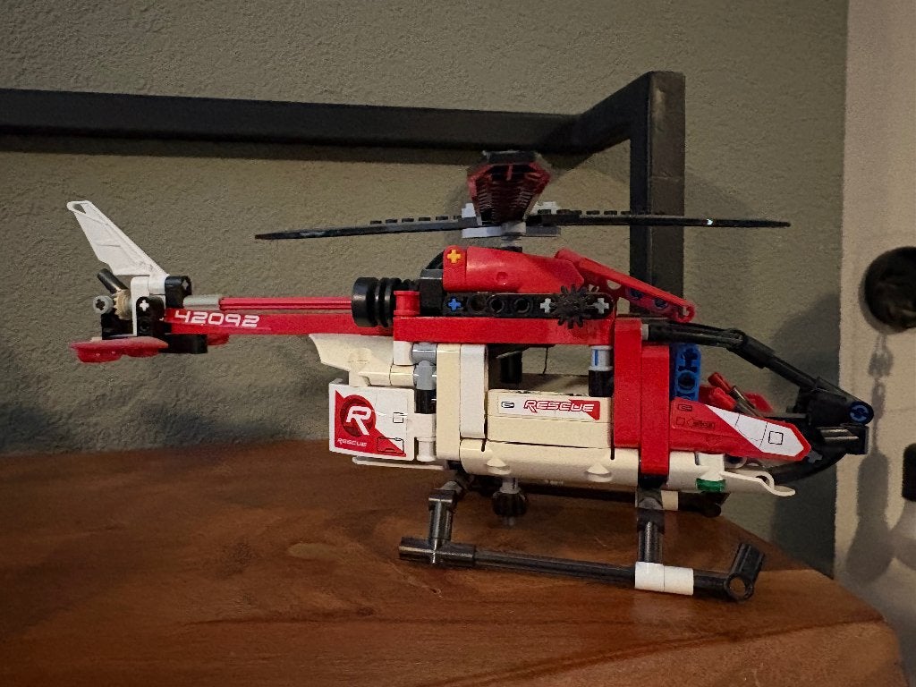Lego technic helikopter (42092), Kinderen en Baby's, Speelgoed | Duplo en Lego, Lego, Compleet, Ophalen of Verzenden, Zo goed als nieuw