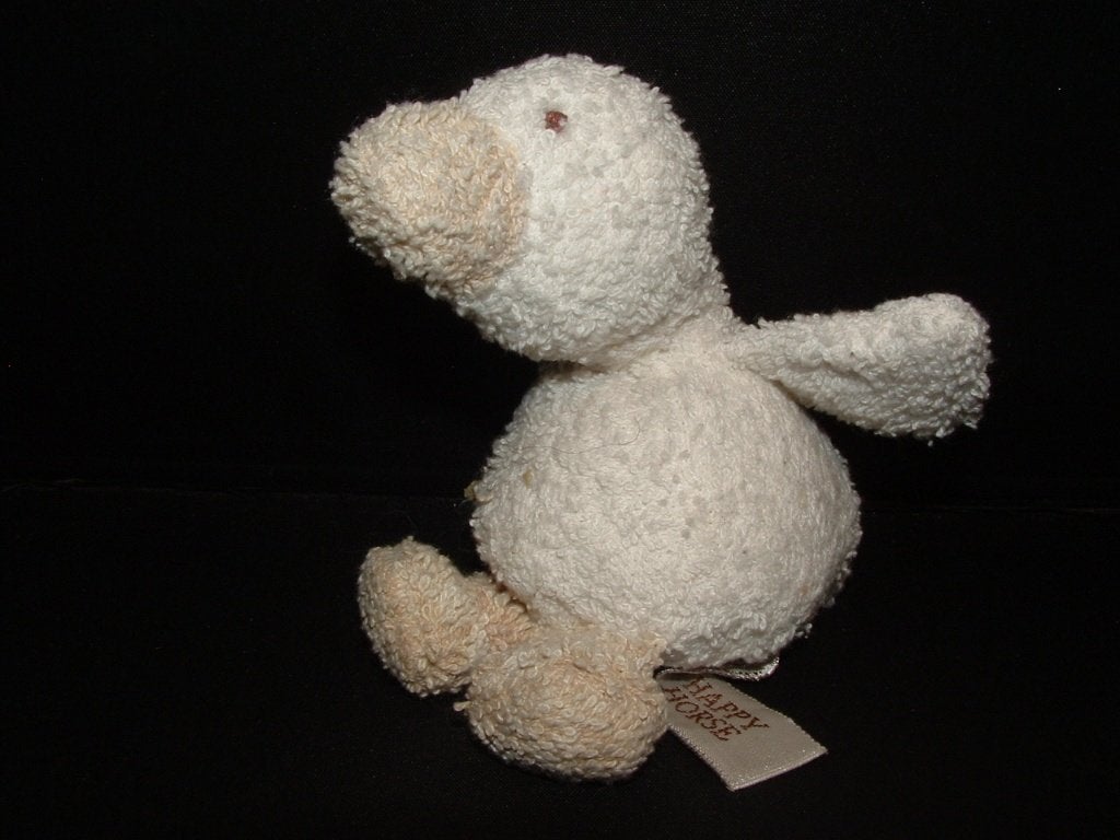 HAPPY HORSE EEND BADSTOF WIT MET BEIGE VOETJES EN, Verzenden, Nieuw, Overige typen