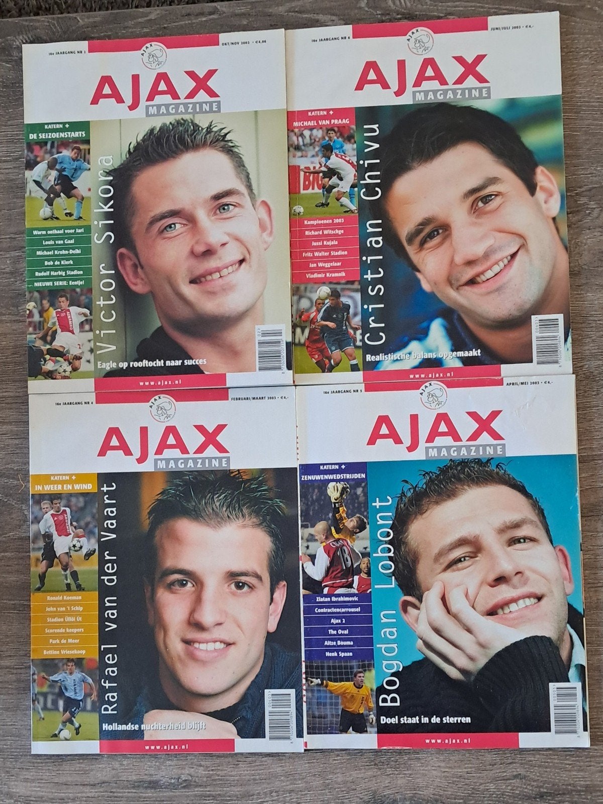 Ajax Magazine collectie 2002-2003 - 4 edities, Verzamelen, Sportartikelen en Voetbal, Ophalen of Verzenden, Zo goed als nieuw