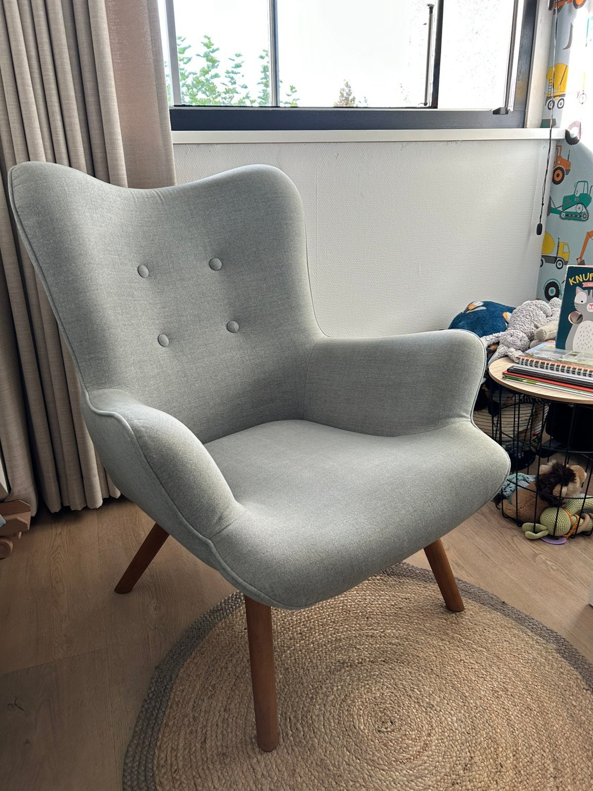 Fauteuil grijs, Ophalen, Gebruikt, 75 tot 100 cm, 75 tot 100 cm