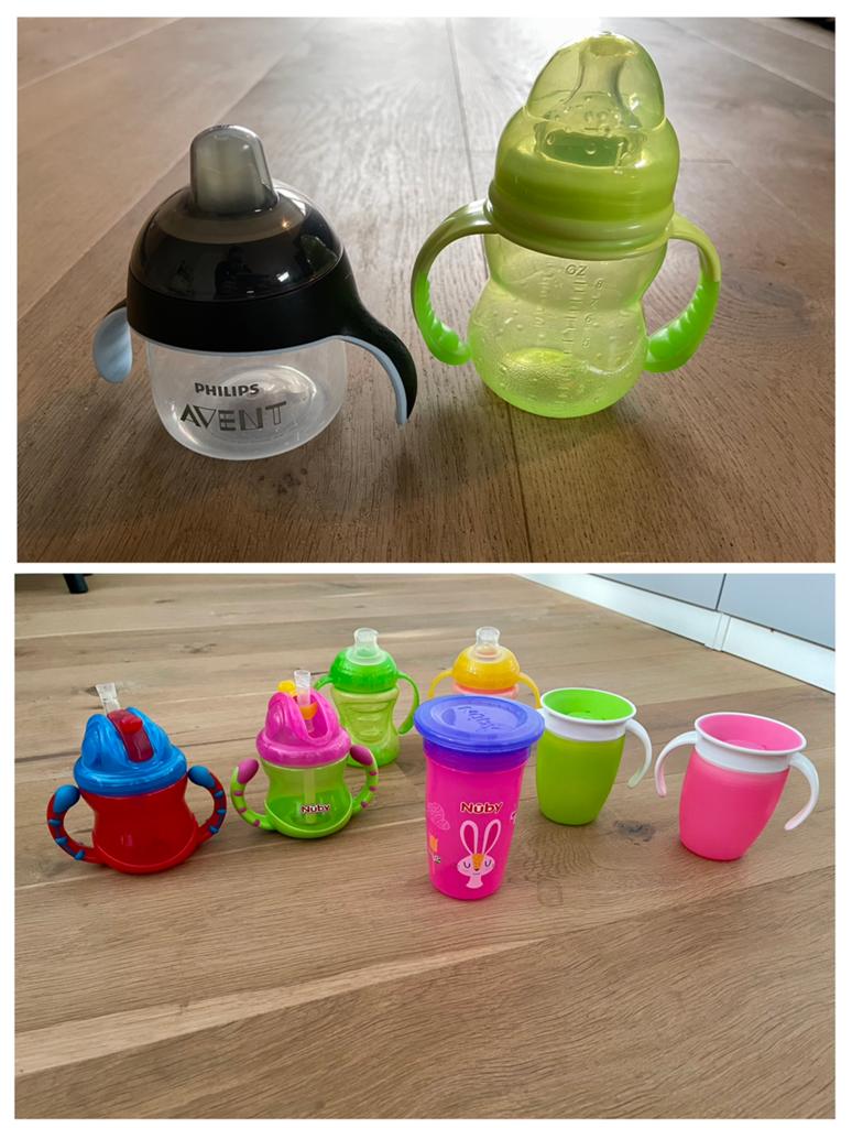 9 merk fijne baby drinkbekers 🌸 Nüby Munchkin, Ophalen of Verzenden, Gebruikt, Overige typen