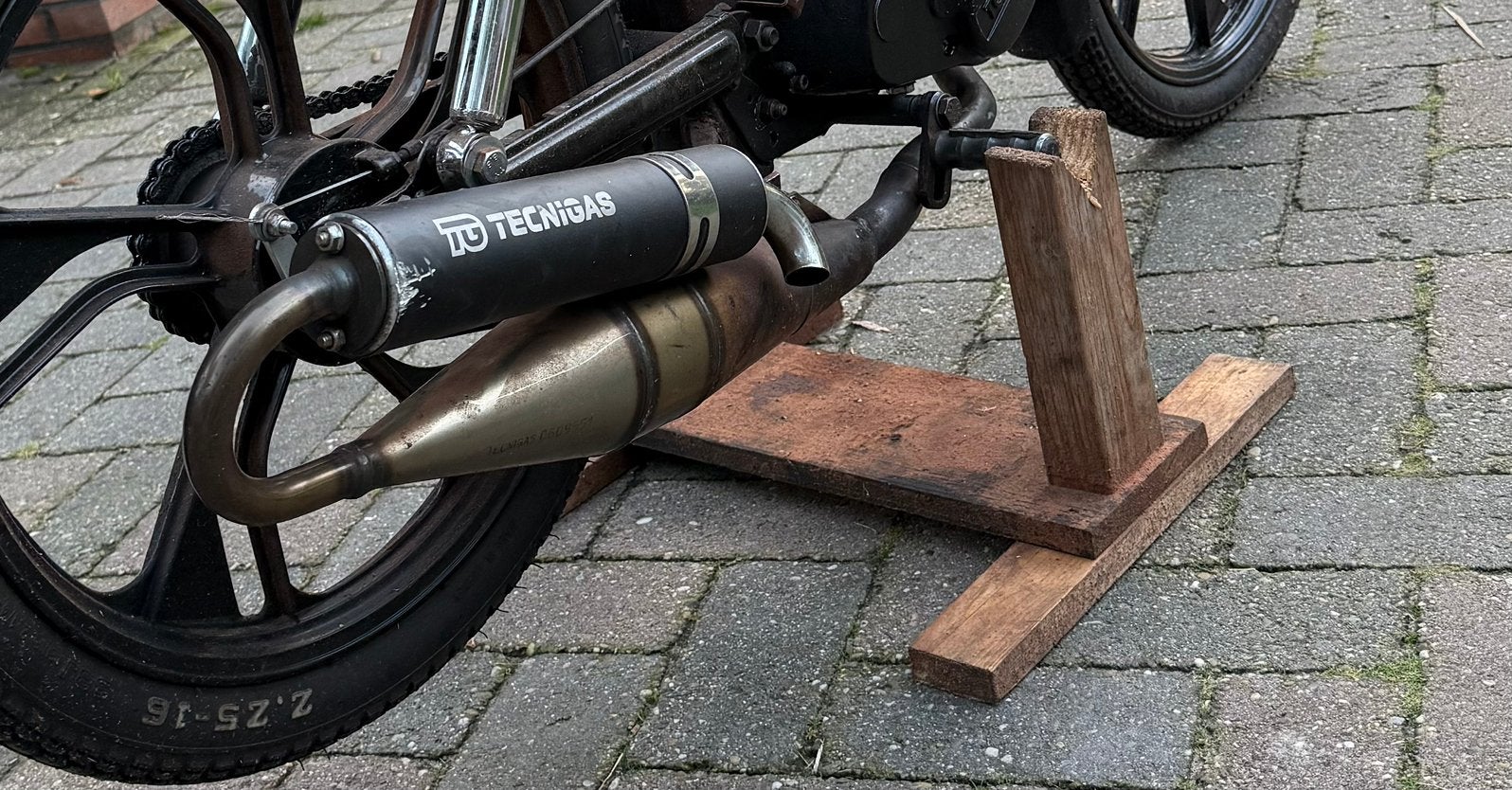 Tomos technigas terugloop uitlaat, Fietsen en Brommers, Ophalen, Gebruikt, Uitlaat