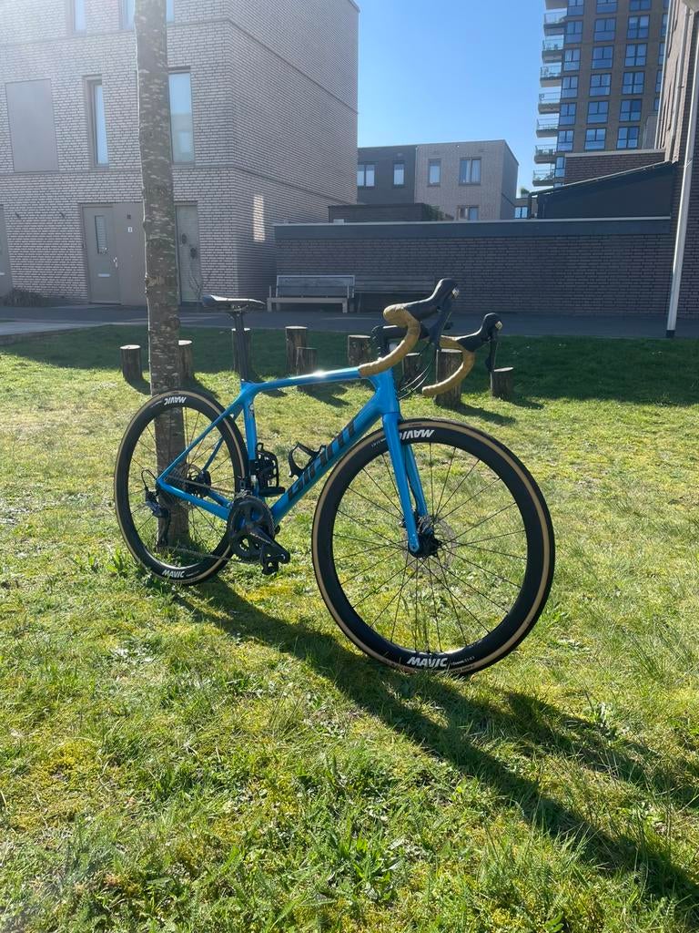 Giant TCR Advanced 1 - maat M - Mavic Cosmic S42 wielset, Ophalen, 28 inch, Carbon, Heren