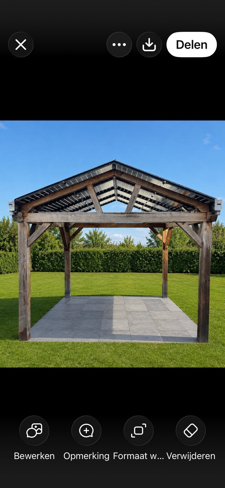 Overkapping incl zonnepanelen, Ophalen of Verzenden