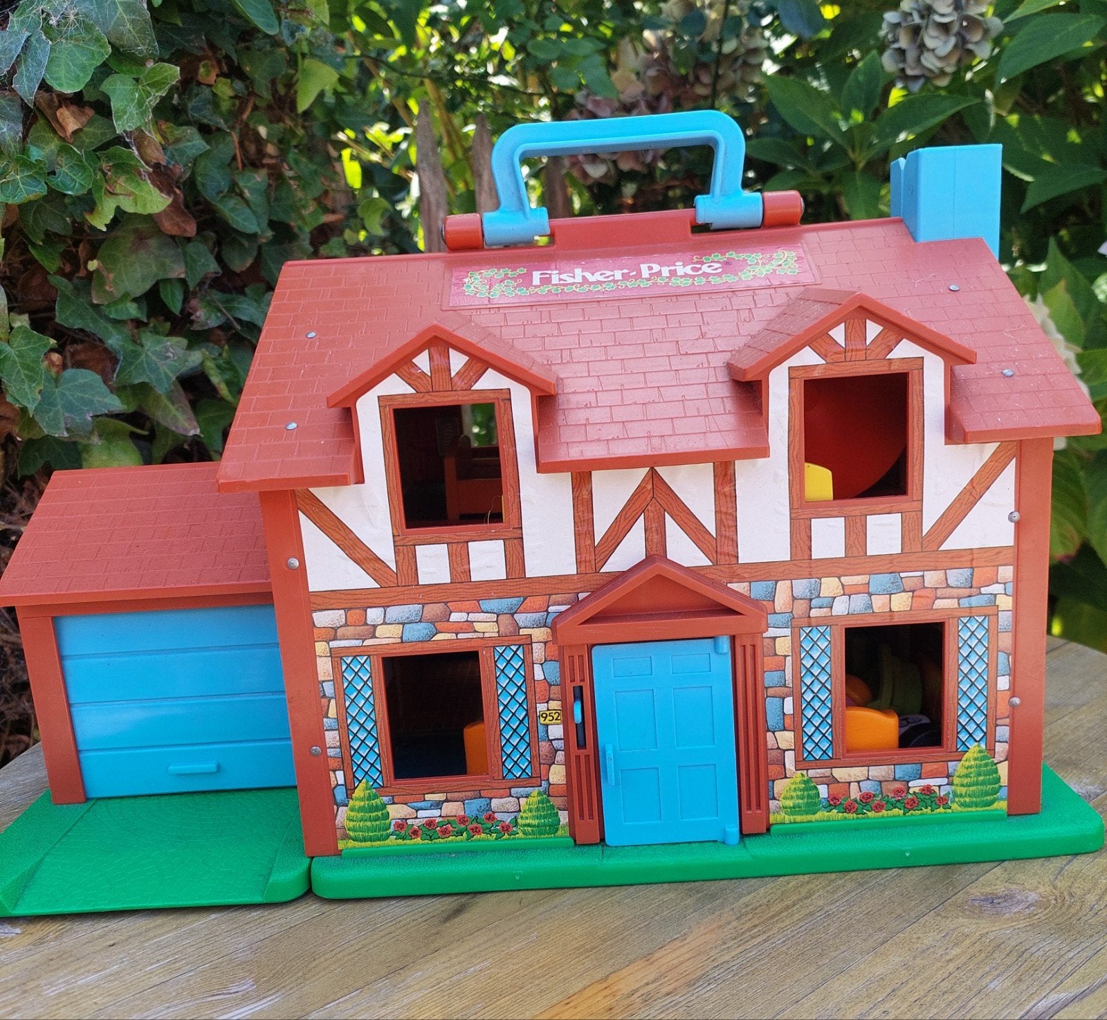 Vintage Fisher price huis met assecoires, Ophalen, Gebruikt, Speelset