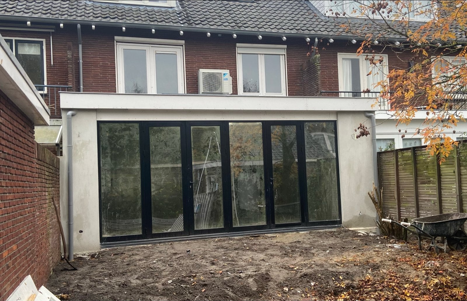 Grote aluminium pui, Ophalen, Gebruikt, Buitendeur, Glas