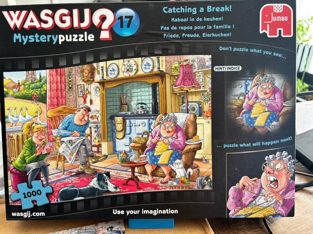 Wasgij Mystery puzzel: Kabaal in de keuken en Een snelle hap, Ophalen of Verzenden, 500 t/m 1500 stukjes, Zo goed als nieuw