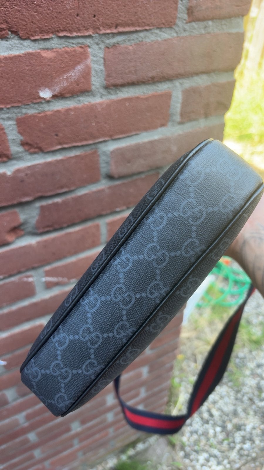 Orginele gucci schoudertas mannen, Ophalen of Verzenden, Zo goed als nieuw, Zwart