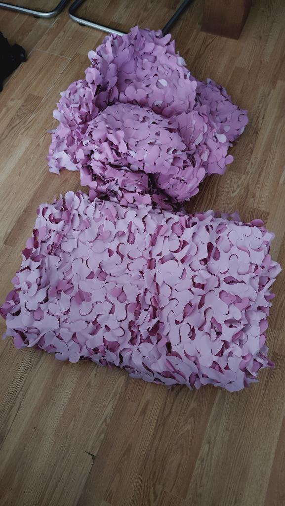 Roze custom made camouflagenet, Ophalen, Zo goed als nieuw