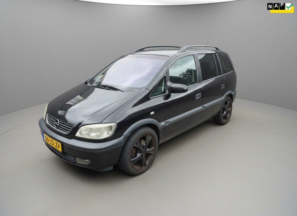Opel Zafira 1.8-16V Elegance, 7 persoons, Airco, LM, Trekhaa, Auto's, Opel, Voorwielaandrijving, Gebruikt, Zwart, 4 cilinders