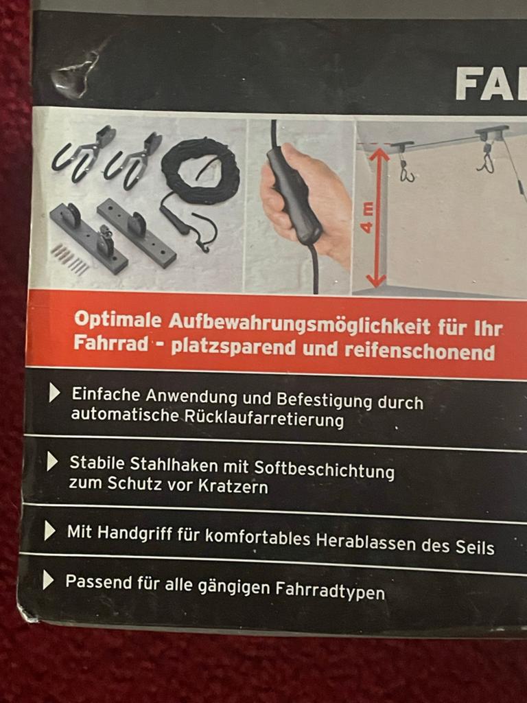 POWERFIX Profi Fietsophangsysteem - Ruimtebesparend, Ophalen of Verzenden, Nieuw