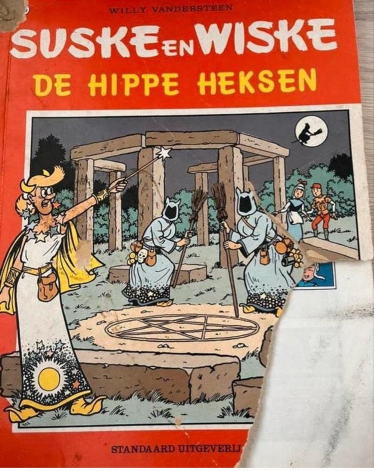 Suske en Wiske De hippe heksen (nr. 195) - Willy Vandersteen, Eén stripboek, Ophalen of Verzenden, Gelezen