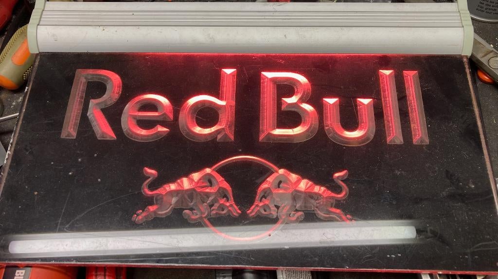 Red Bull reclamebord, Ophalen of Verzenden, Zo goed als nieuw, Lichtbak of (neon) lamp