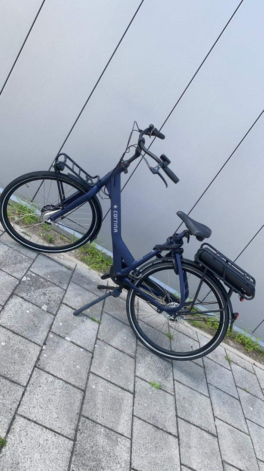 Elektrische Cortina E-Common Damesfiets Blauw, 55 tot 59 cm, Ophalen of Verzenden, Zo goed als nieuw