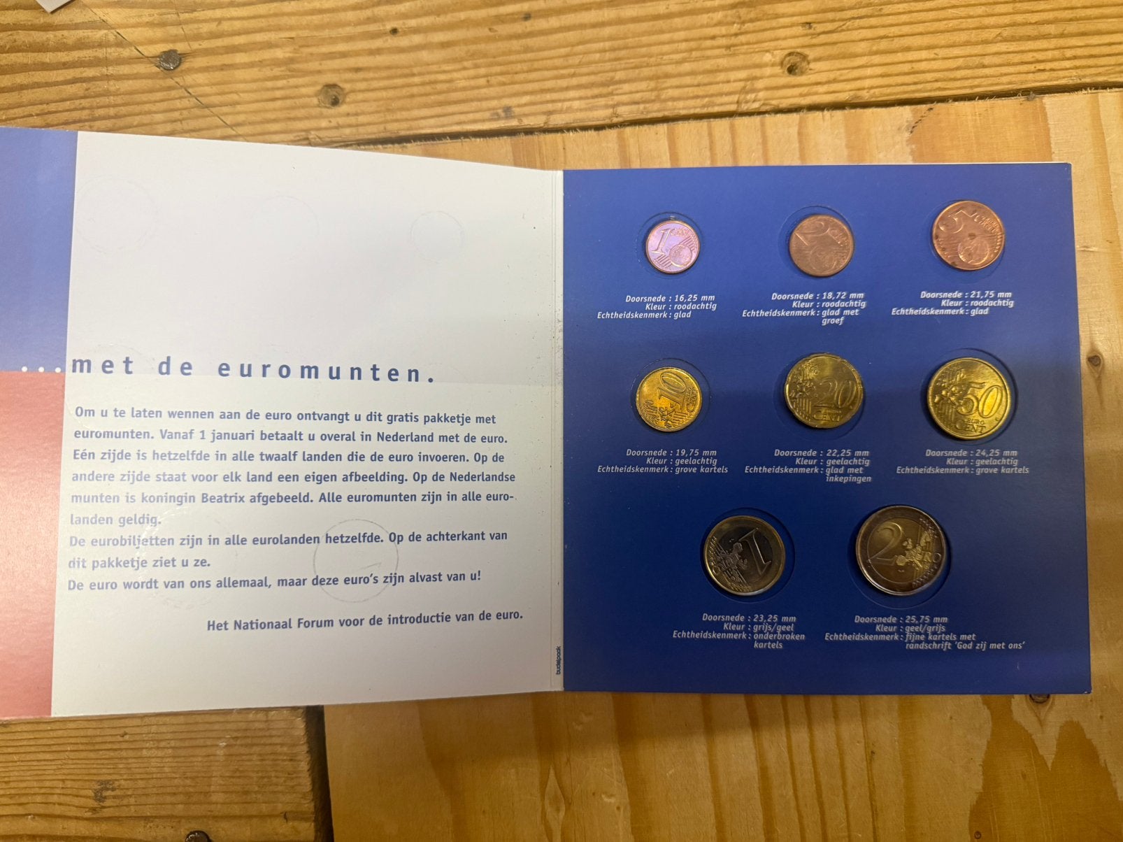 Eerste euro munten, Ophalen