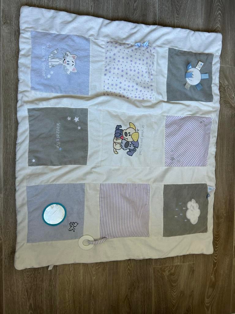 Woezel en Pip box-/speelkleed grijs,blauw,wit 85x96 cm, Ophalen of Verzenden, Gebruikt, Speelkleed