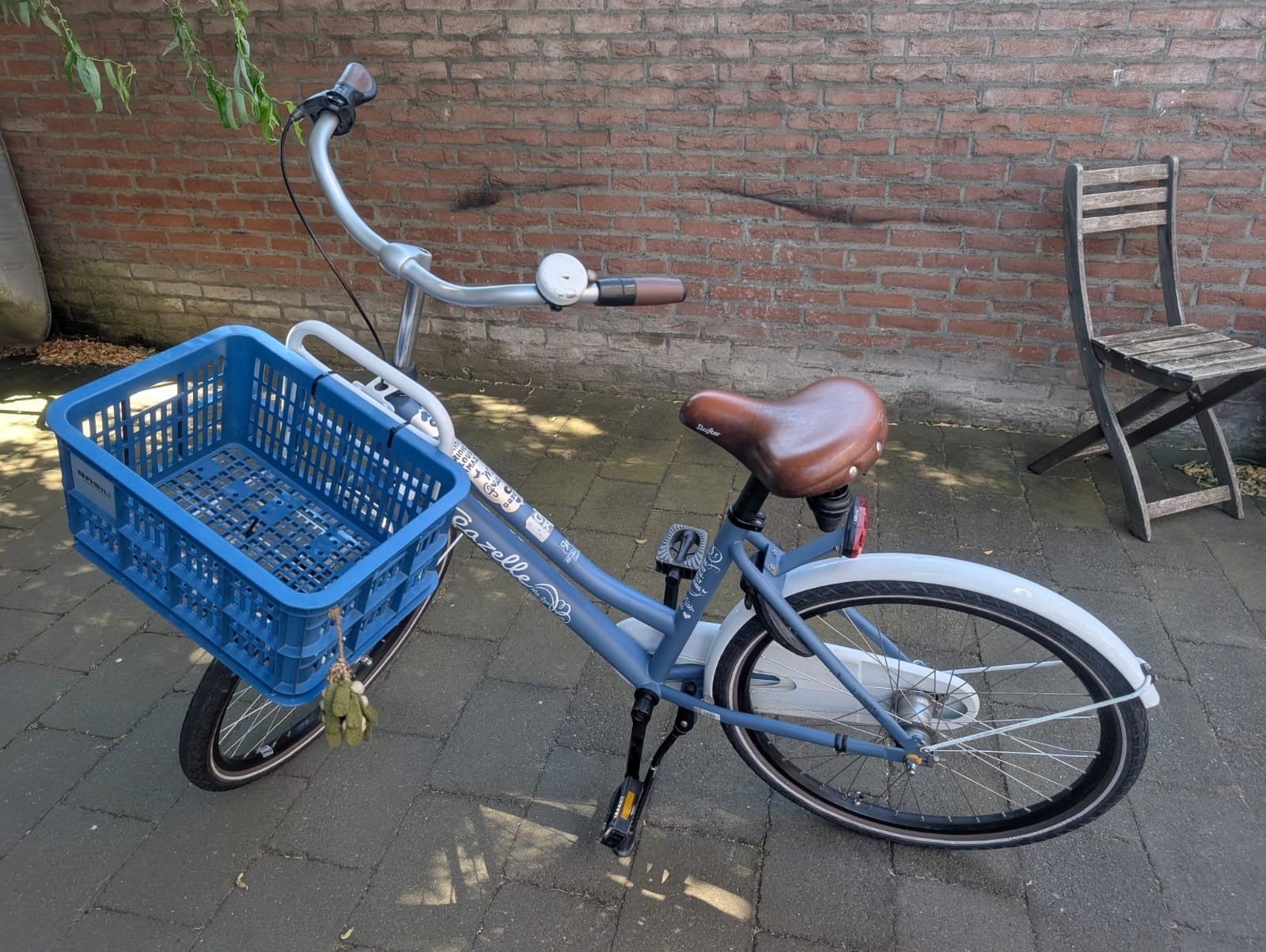 Gazelle fiets met mand voor meiden, Ophalen, Terugtraprem, Gebruikt, Versnellingen