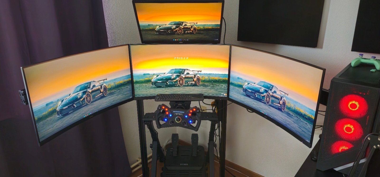 Complete Sim racing setup, Ophalen, 1 speler, Racen en Vliegen, Zo goed als nieuw