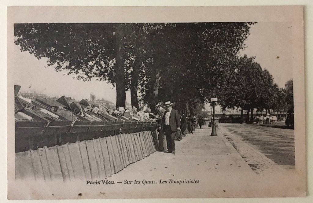 Prentbriefkaart: Paris Vecu Sur les Quais Les Bouquinistes, Ophalen of Verzenden, Voor 1920, Ongelopen, Overige thema's