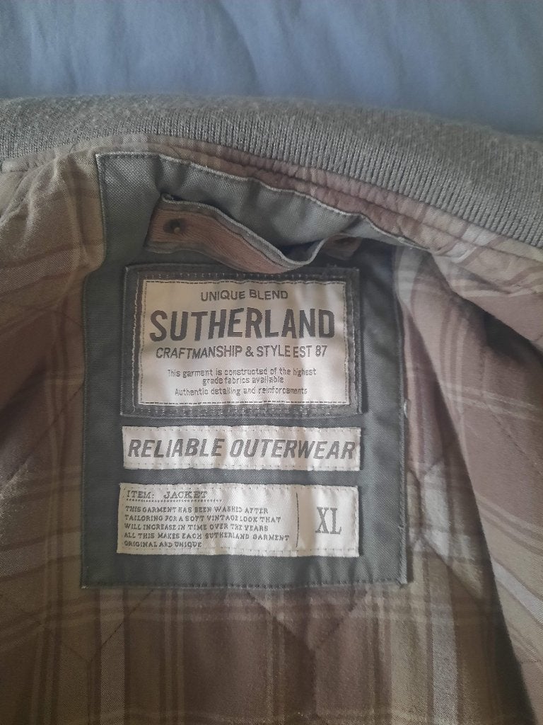 Sutherland Heren Jas met Stalen Rits - Maat XL, Maat 56/58 (XL), Ophalen of Verzenden, Sutherland, Gedragen