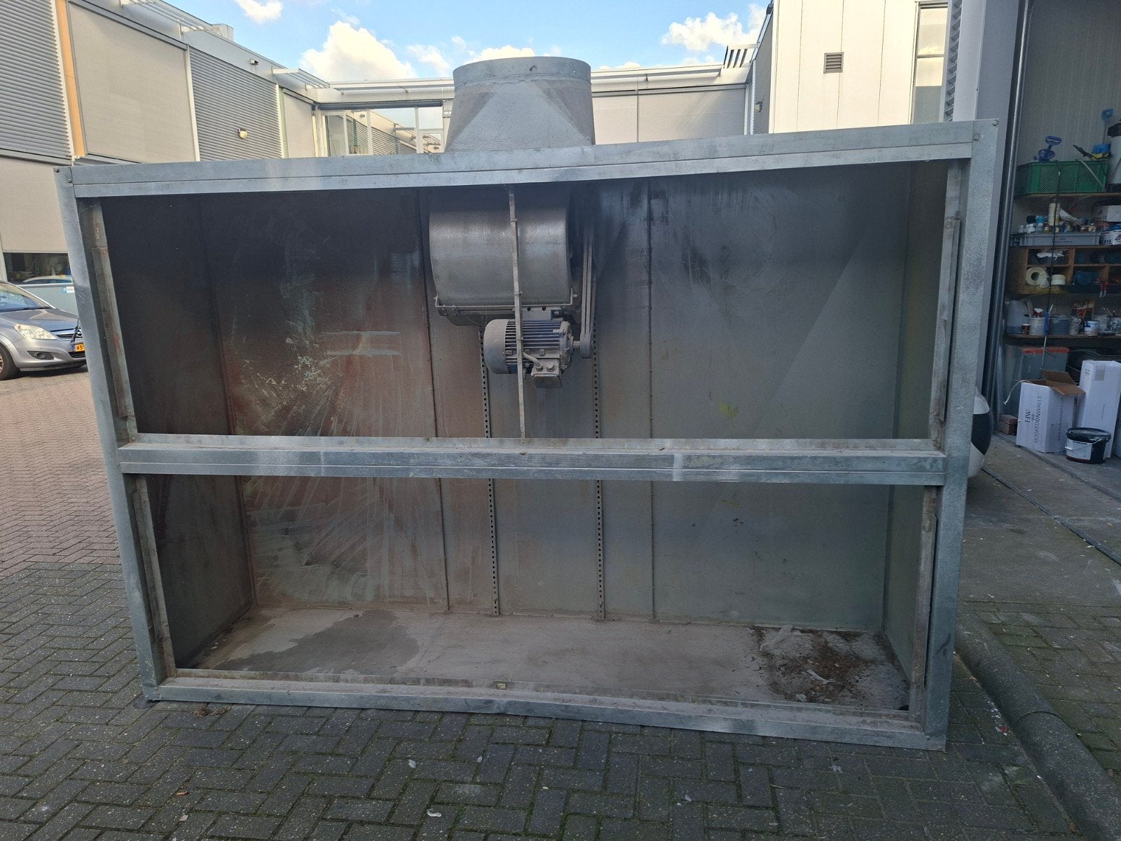 Gegalvaniseerde afzuigwand met motor., Ophalen of Verzenden